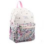 Voir la diapositive 2 : Sac à dos 1 compartiment blanc à fleurs