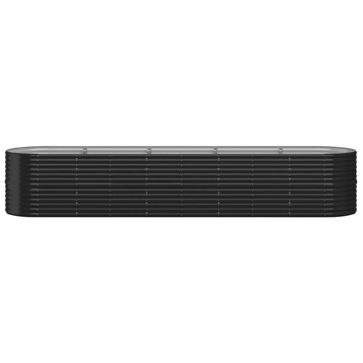 VIDAXL Lit sureleve de jardin Acier enduit de poudre Anthracite