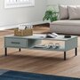 Voir la diapositive 1 : VIDAXL Table basse avec pieds en metal Gris Bois pin massif OSLO