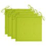 Voir la diapositive 4 : VIDAXL Chaises a manger d'exterieur lot de 4 et coussins Acacia massif