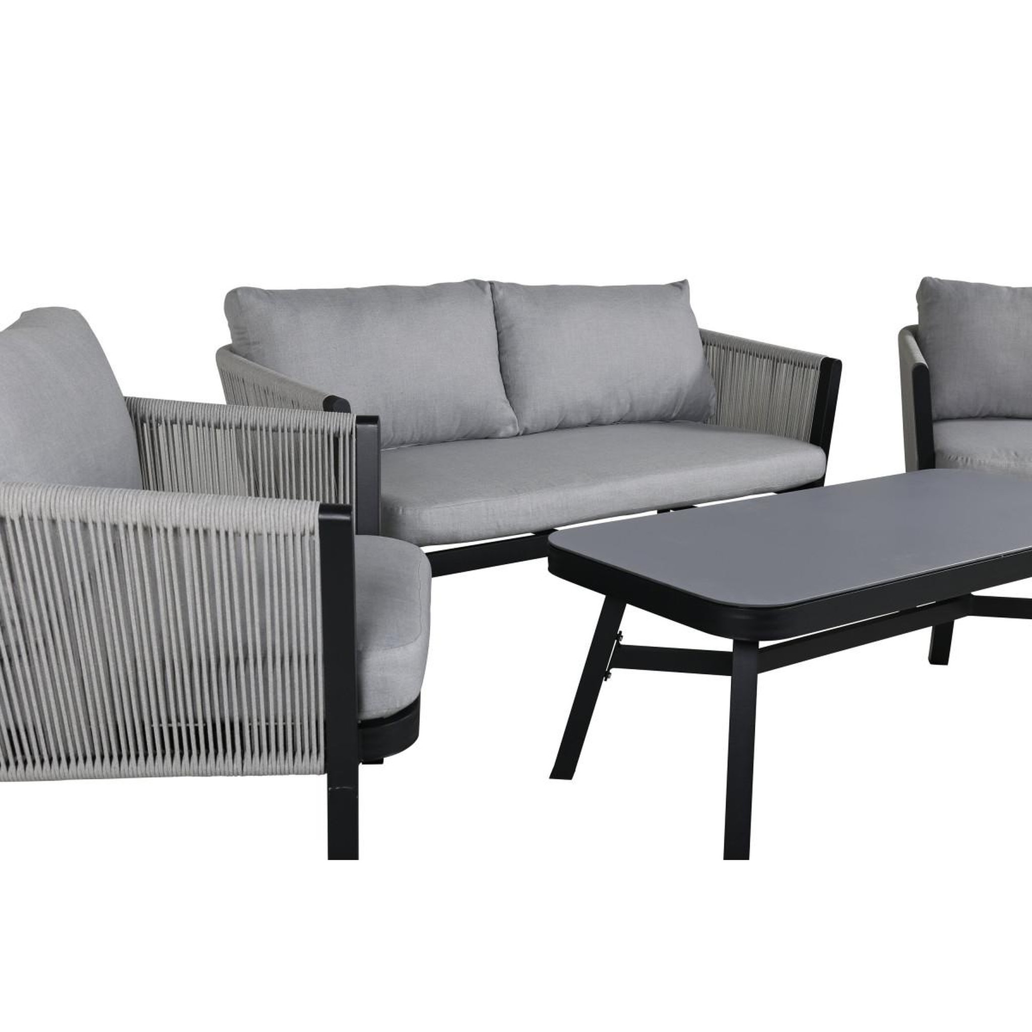 Voir la diapositive 4 : Paris Prix Salon de jardin  virya  150cm noir & gris