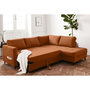 Voir la diapositive 3 : LISA DESIGN Anna - canapé d'angle droit - 5 places - convertible - en velours