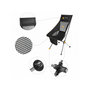 Voir la diapositive 4 : KINGCAMP Chaise de camping pliable avec grand dossier - Kingcamp - Noir - Sac de transport inclus