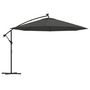 Voir la diapositive 2 : VIDAXL Parasol de jardin en porte-a-faux et lumieres LED mat en metal