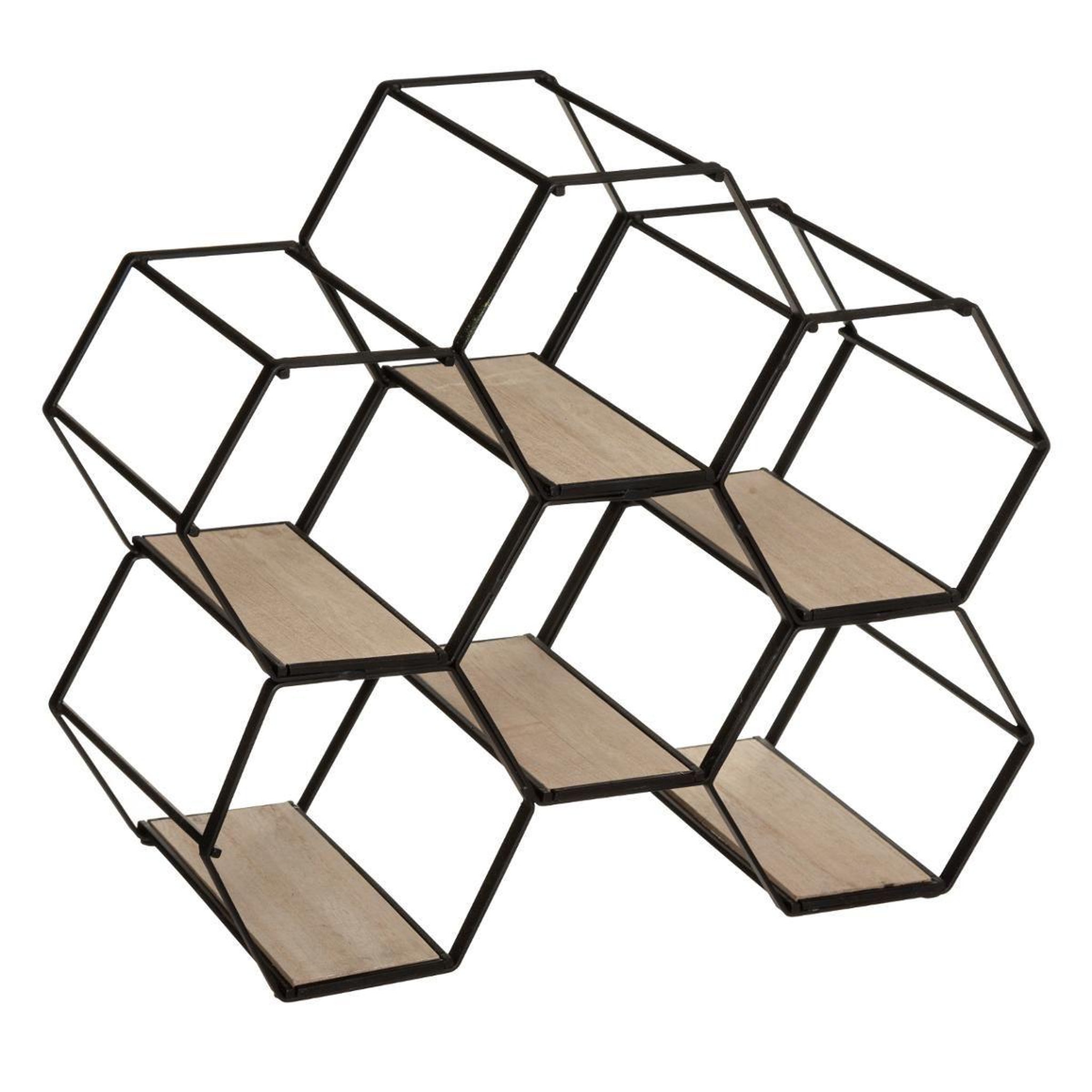ATMOSPHERA Porte-bouteilles 6 cases  arty  29cm noir