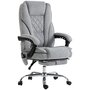 Voir la diapositive 1 : VINSETTO Fauteuil de bureau manager massant chauffant inclinable réglable télécommande repose-pieds rétractable velours gris clair