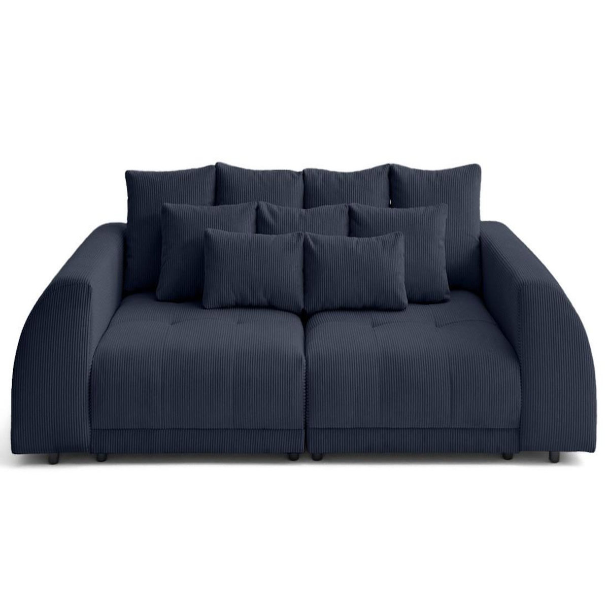 LISA DESIGN Amadora - canapé droit 4 places en velours côtelé