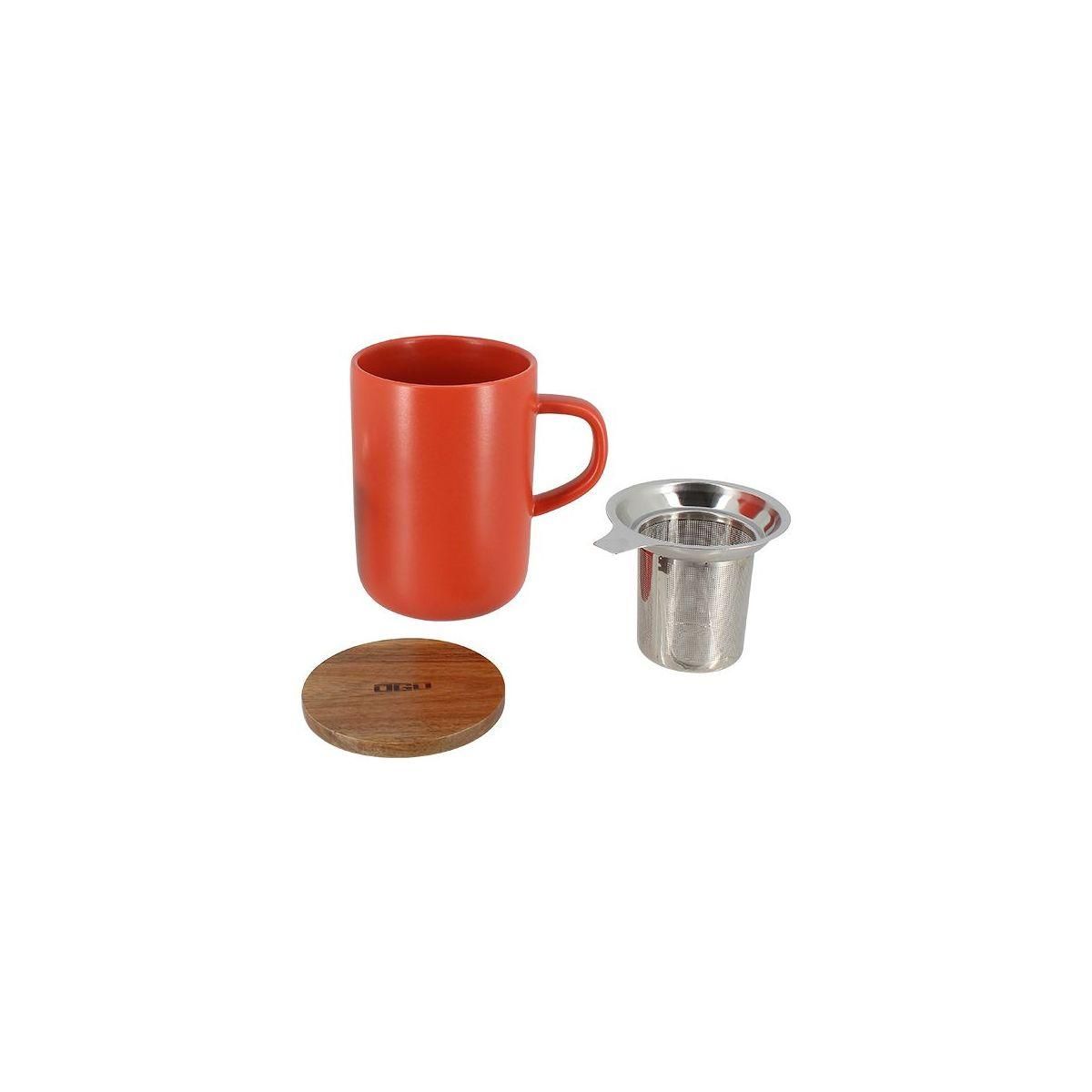 OGO LIVING Théière Tisanière Juliet paprika de grès 475 ml