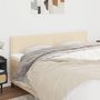 Voir la diapositive 1 : VIDAXL Tetes de lit 2 pcs Creme 80x5x78/88 cm Tissu
