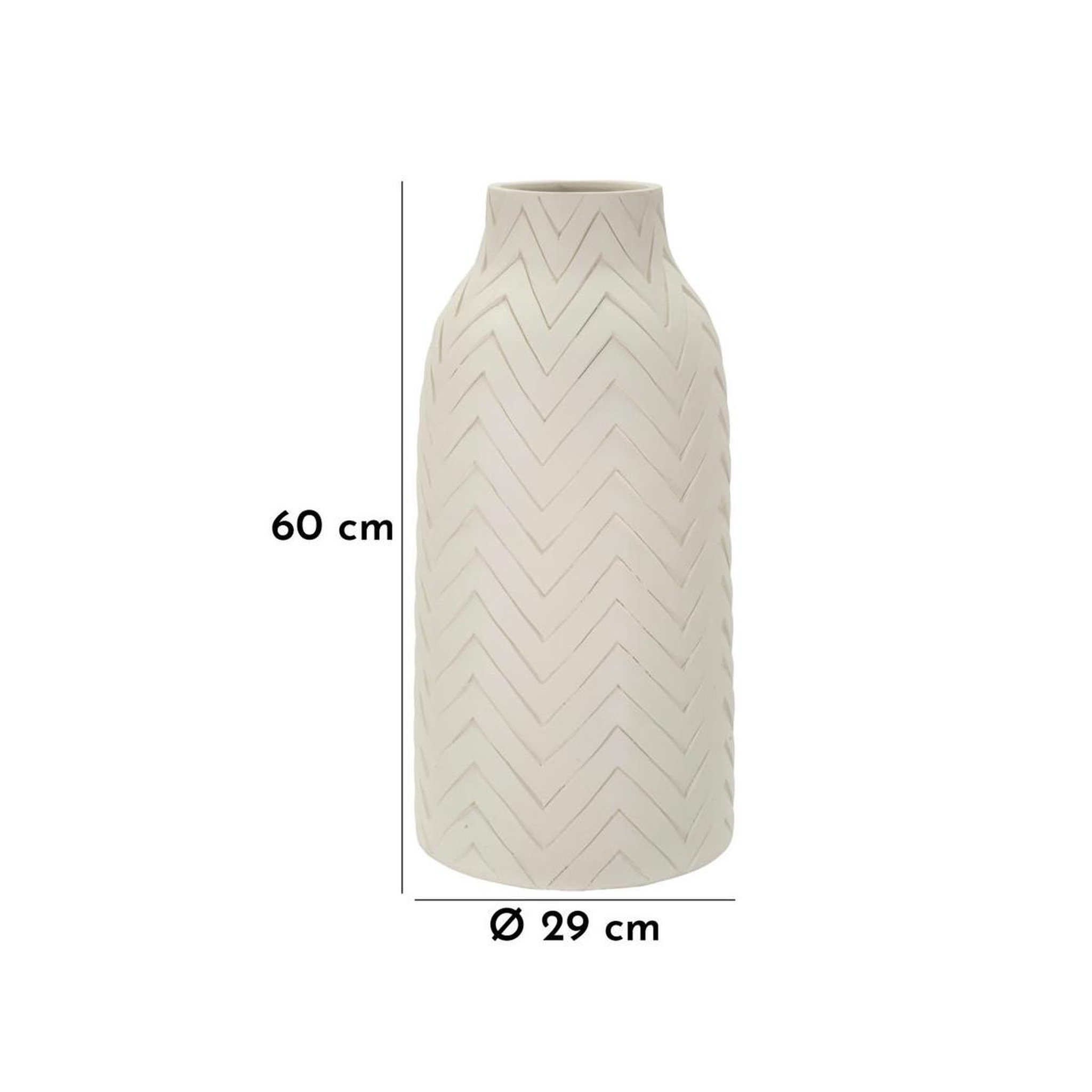 Voir la diapositive 6 : Paris Prix Vase design en céramique  winter  60cm crème