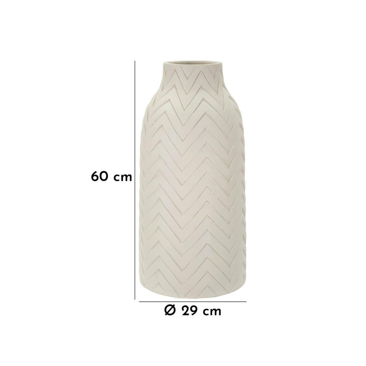 Paris Prix Vase Design en Céramique  Winter  60cm Crème