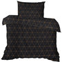 Voir la diapositive 3 : GENERIQUE Parure de lit - 1 housse de couette 140 x 200cm + 1 taies d'oreiller 60 x 60 cm - 100% coton renforcé - Imprimé graphique Noir
