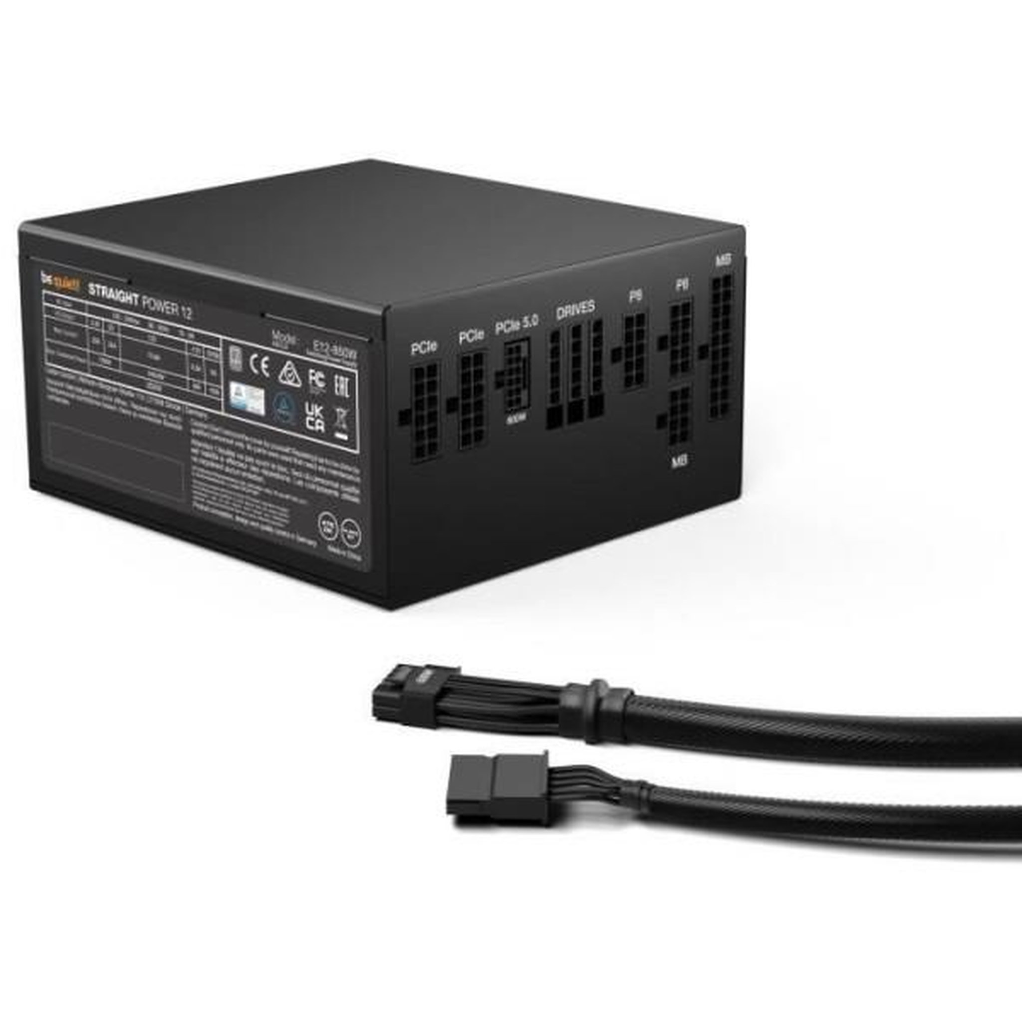 Voir la diapositive 2 : BE QUIET Alimentation pc - be quiet! - straight power 12 platinum - 850w - 80plus platinum - modulaire