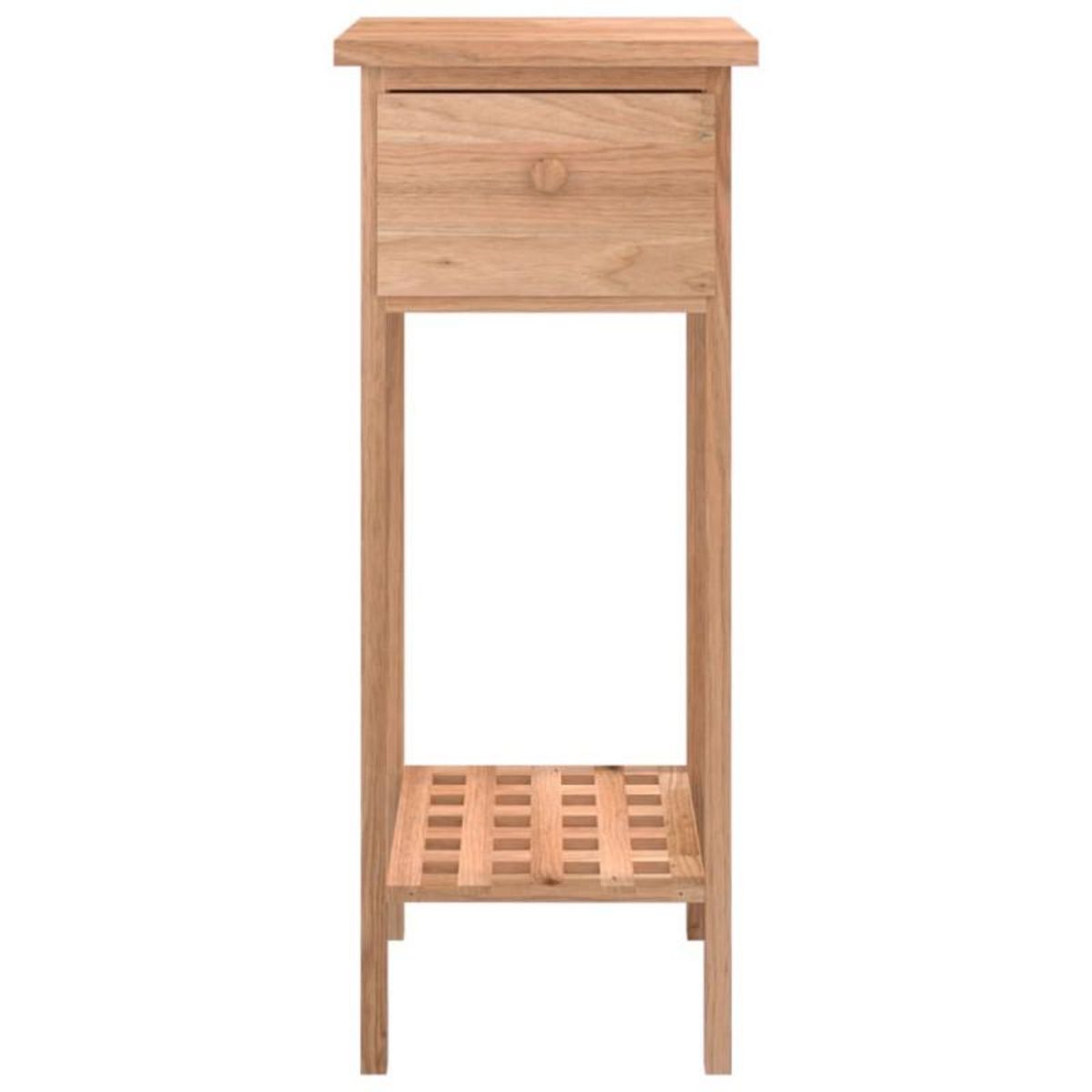 VIDAXL Table d appoint avec tiroir 25x25x60 cm Bois massif de noyer