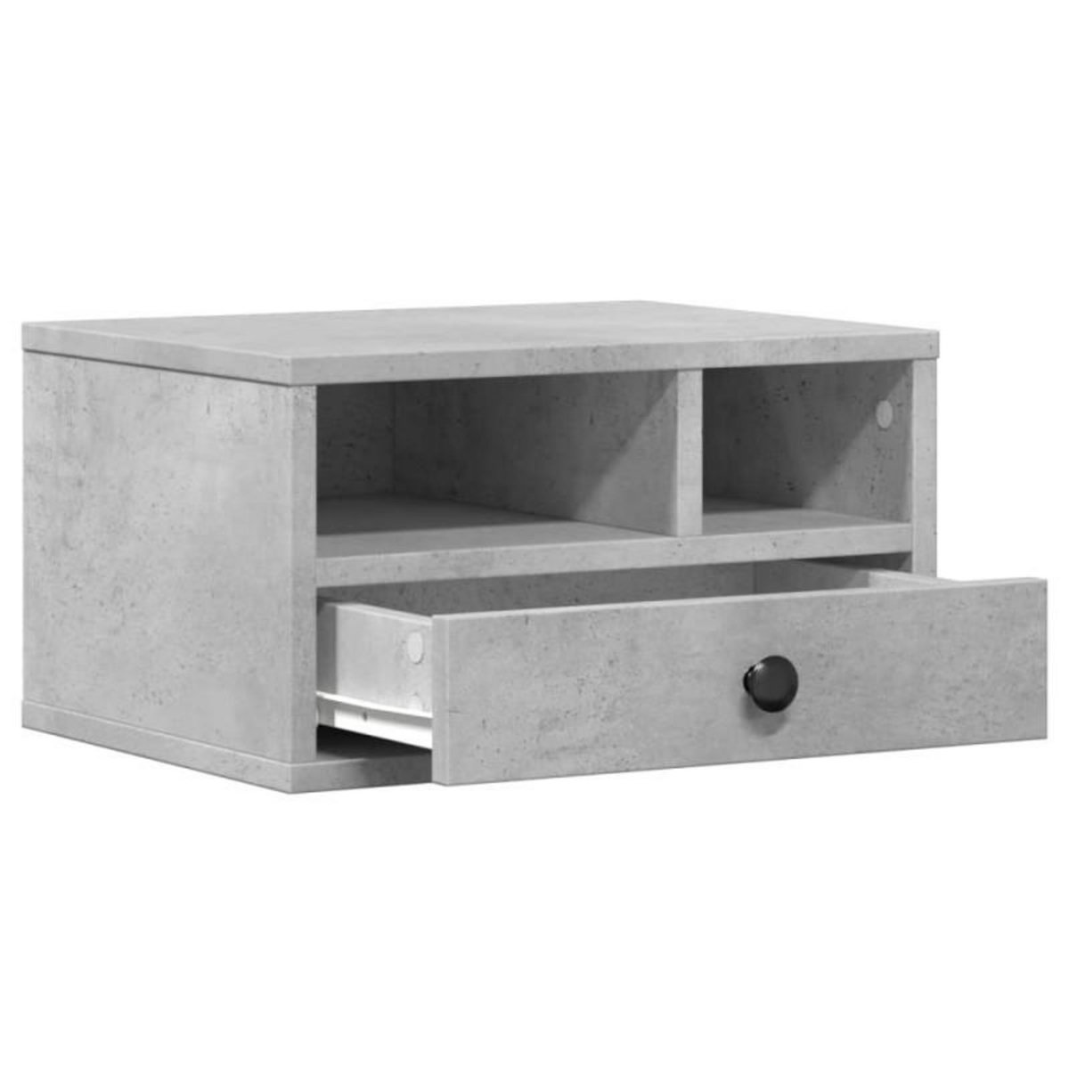 VIDAXL Support d imprimante gris béton 40x32x22,5 cm bois d ingénierie