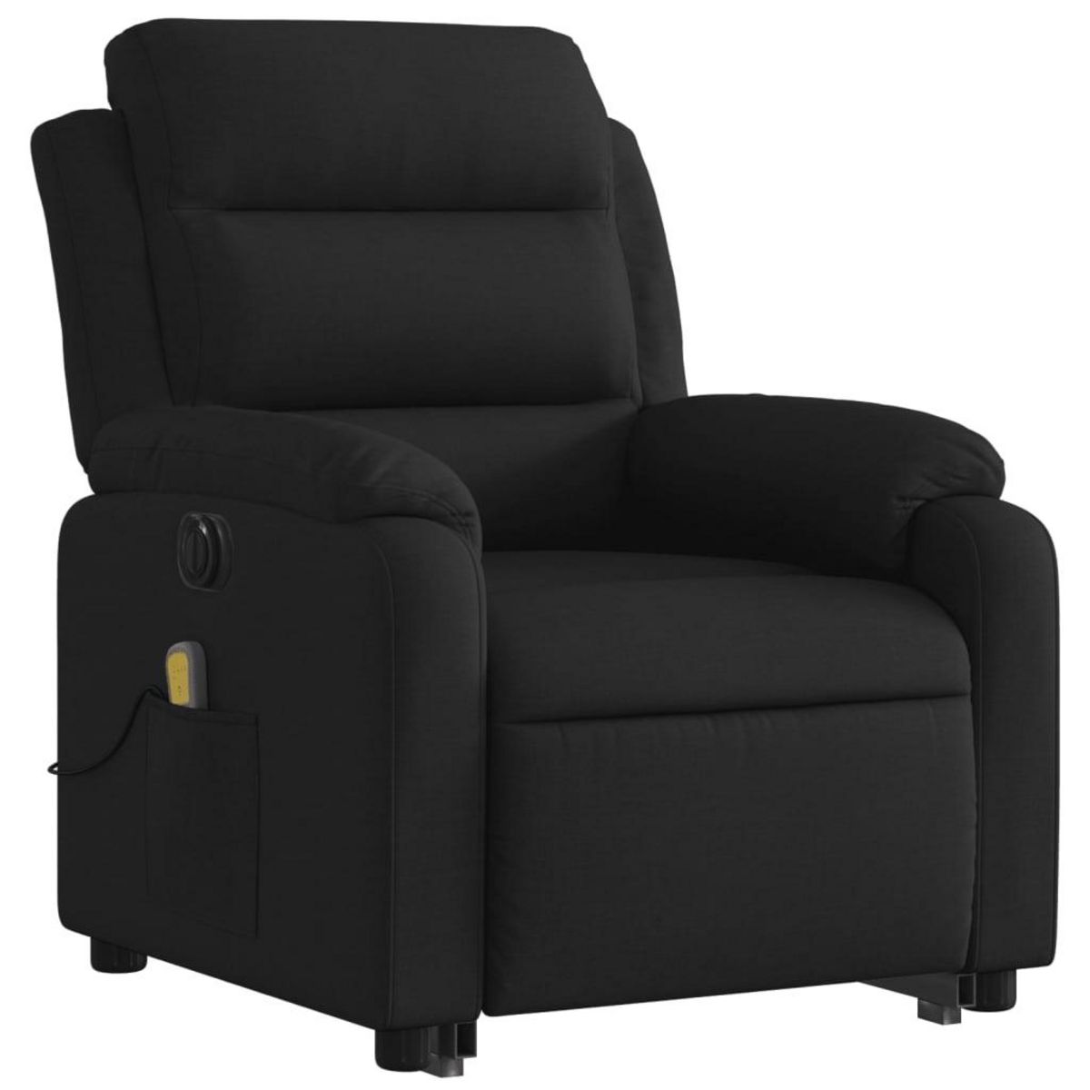 VIDAXL Fauteuil inclinable de massage electrique Noir Tissu