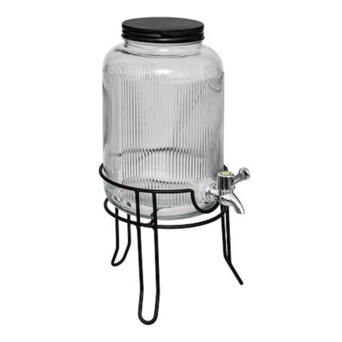 SECRET DE GOURMET Distributeur de Boisson & 4 Chopes  Verre  4L Transparent