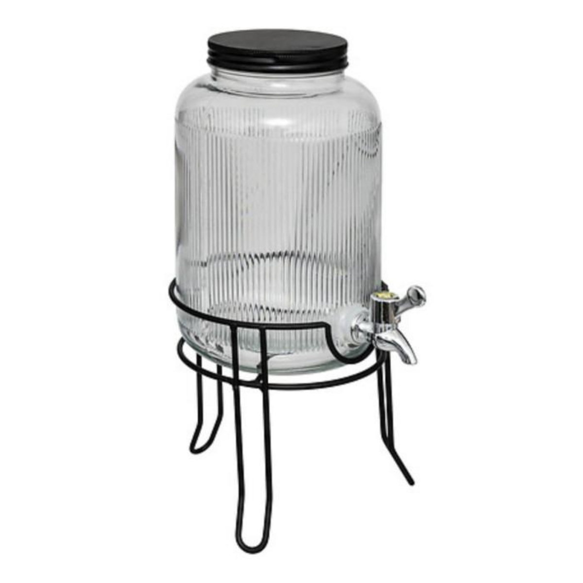 SECRET DE GOURMET Distributeur de Boisson & 4 Chopes  Verre  4L Transparent