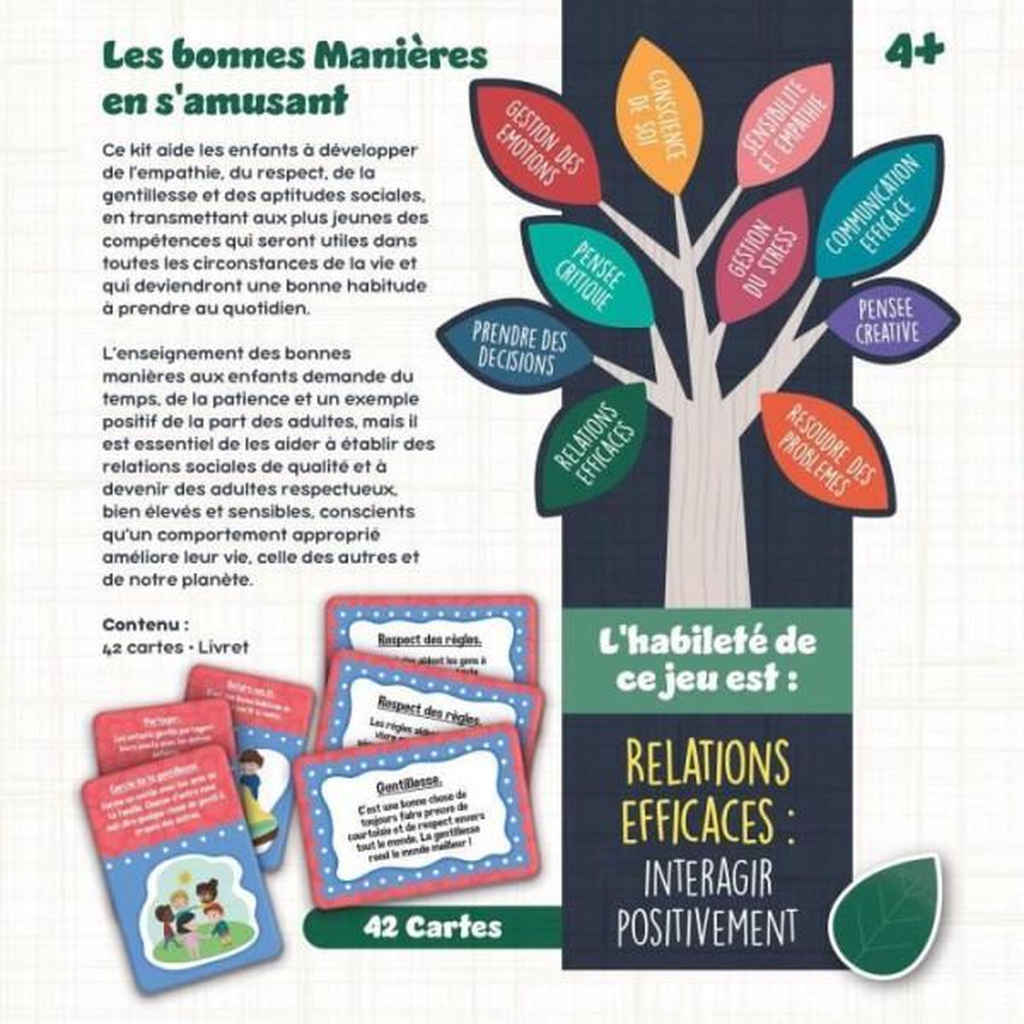Voir la diapositive 4 : LISCIANI GIOCHI Jeu de cartes des bonnes manieres - Jeu Éducatif - LIFE SKILLS - Cartes illustrées
