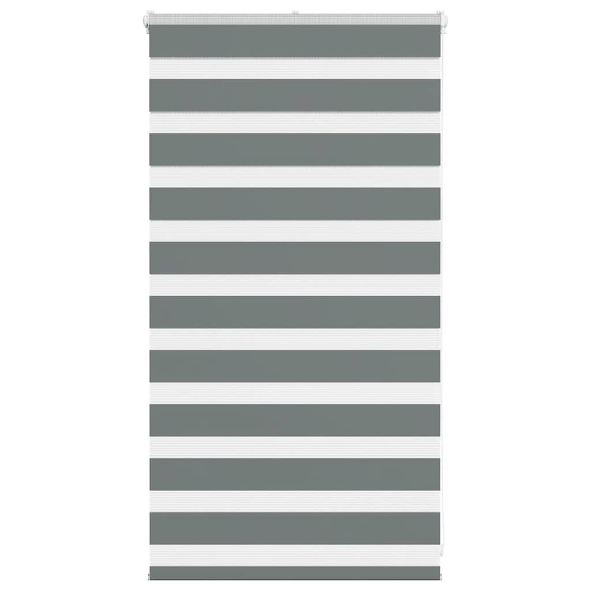 VIDAXL Store zebre gris fonce largeur du tissu 70,9 cm polyester