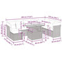Voir la diapositive 6 : VIDAXL Salon de jardin avec coussins 9 pcs beige resine tressee