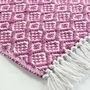 Voir la diapositive 2 : Paris Prix Tapis Tissé à Franges  Pithaya  50x80cm Rose