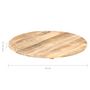 Voir la diapositive 6 : VIDAXL Dessus de table Bois de manguier solide Rond 15-16 mm 40 cm