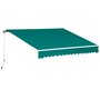OUTSUNNY Store banne manuel rétractable alu. polyester imperméabilisé haute densité 3,5L x 2,5l m vert