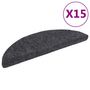 Voir la diapositive 2 : VIDAXL Tapis d'escalier auto-adhesif 15 pcs 56x17x3 cm Gris fonce