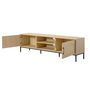 Voir la diapositive 5 : BEST MOBILIER Nagato - meuble tv - cannage et effet bois - 180 cm