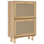 Voir la diapositive 4 : VIDAXL Armoire a chaussures Marron 52x25x80 cm Bois d'ingenierie/rotin