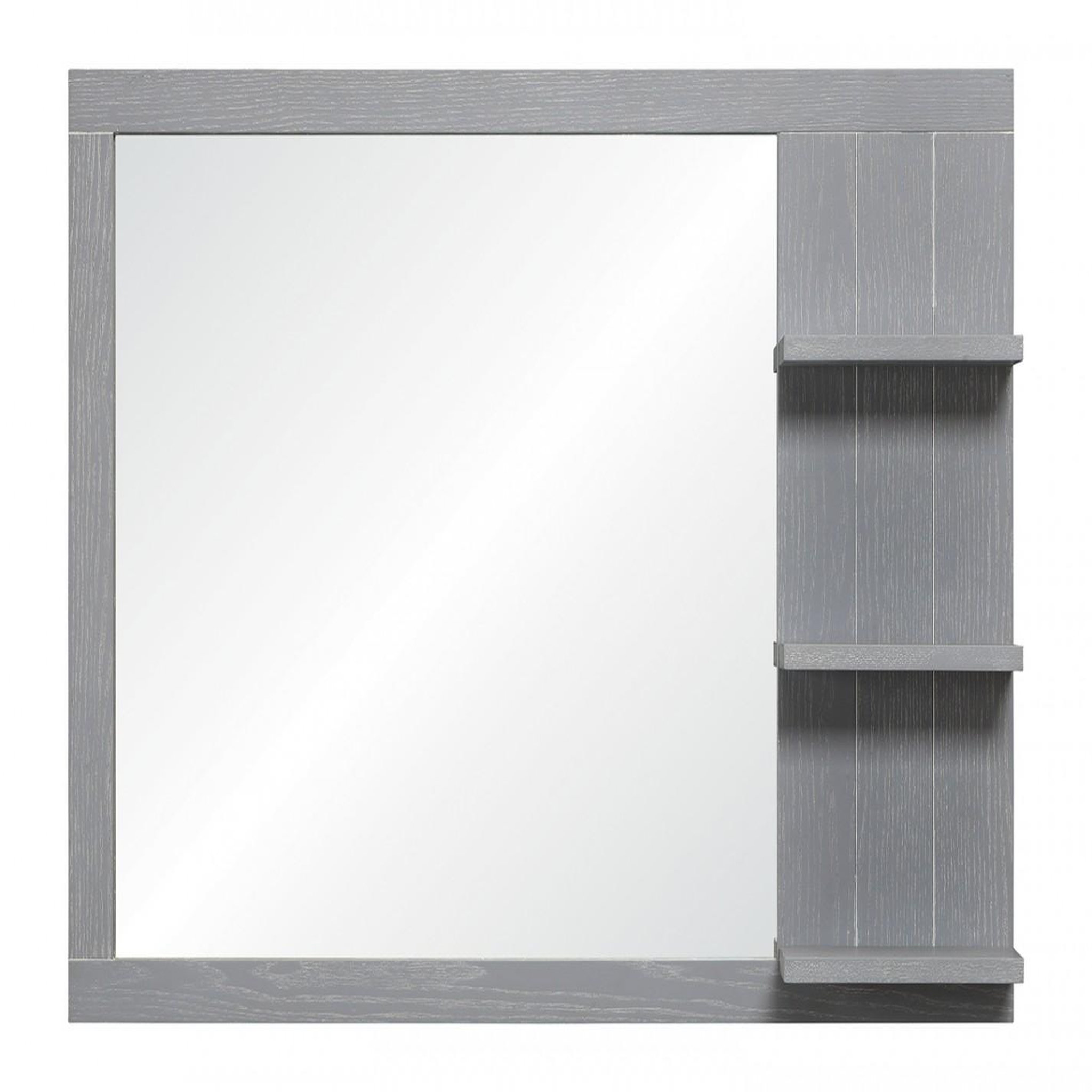 CENTRALE BRICO Miroir encadré l.85 x H.60 cm, effet chêne grisé, HOMESIGHT Seaside