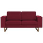 Voir la diapositive 3 : VIDAXL Canape a 2 places Tissu Rouge bordeaux