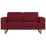Voir la diapositive 3 : VIDAXL Canape a 2 places Tissu Rouge bordeaux