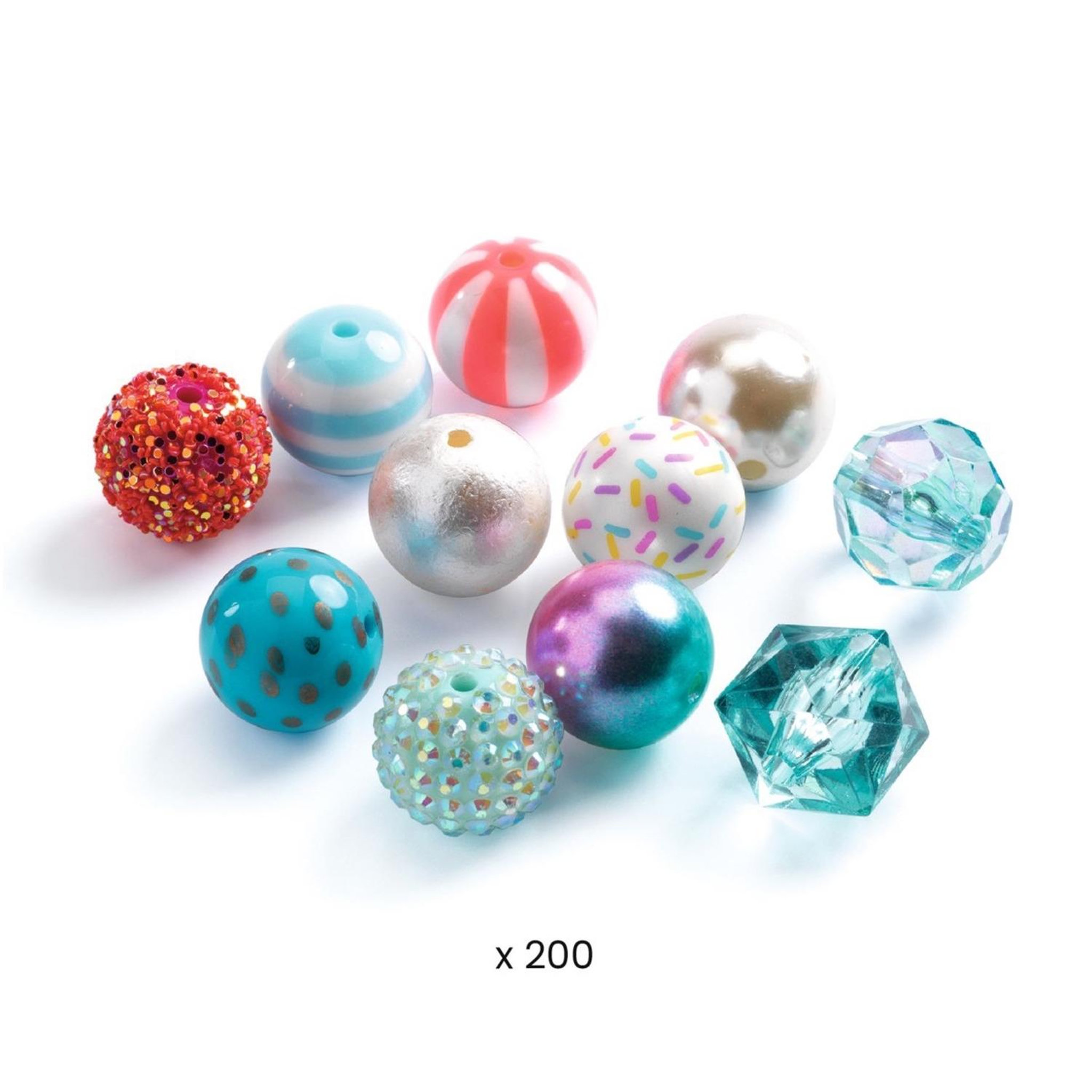 Voir la diapositive 2 : Djeco Foison de perles - perles bulles, argent