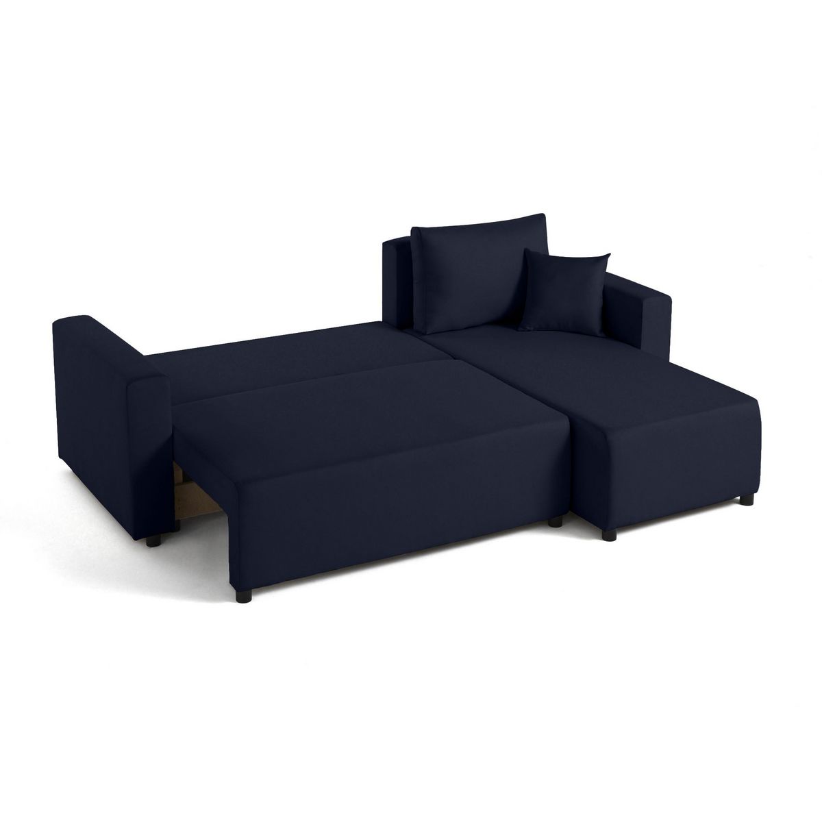 BEST MOBILIER Regala - canapé d'angle réversible - 4 places - convertible avec coffre - en tissu