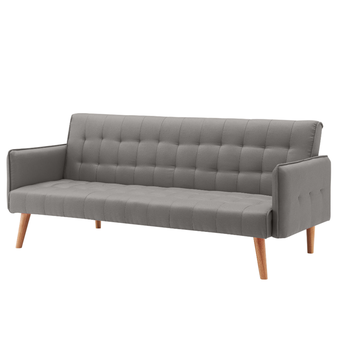 CONCEPT USINE Canapé convertible scandinave 3 places en tissu gris SVEG