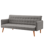 Voir la diapositive 1 : CONCEPT USINE Canapé convertible scandinave 3 places en tissu gris SVEG