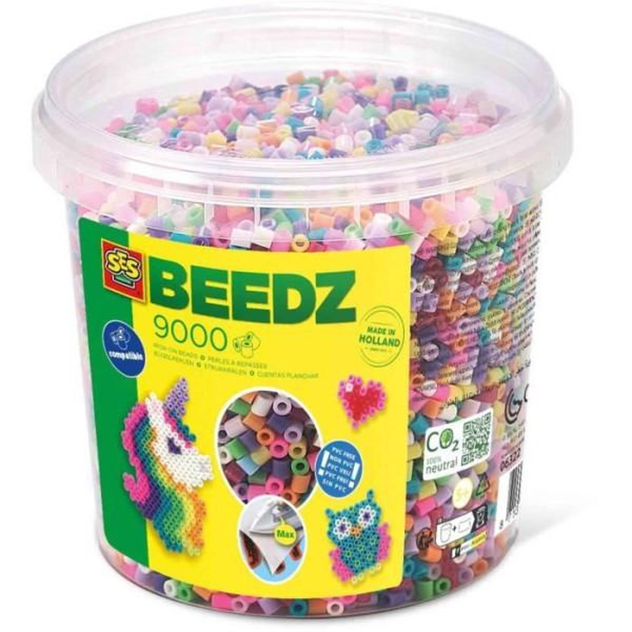 SES Creative Mélange de perles a repasser - Boîtes 9000 trendy - SES CREATIVE - 9000 perles aux couleurs vives.