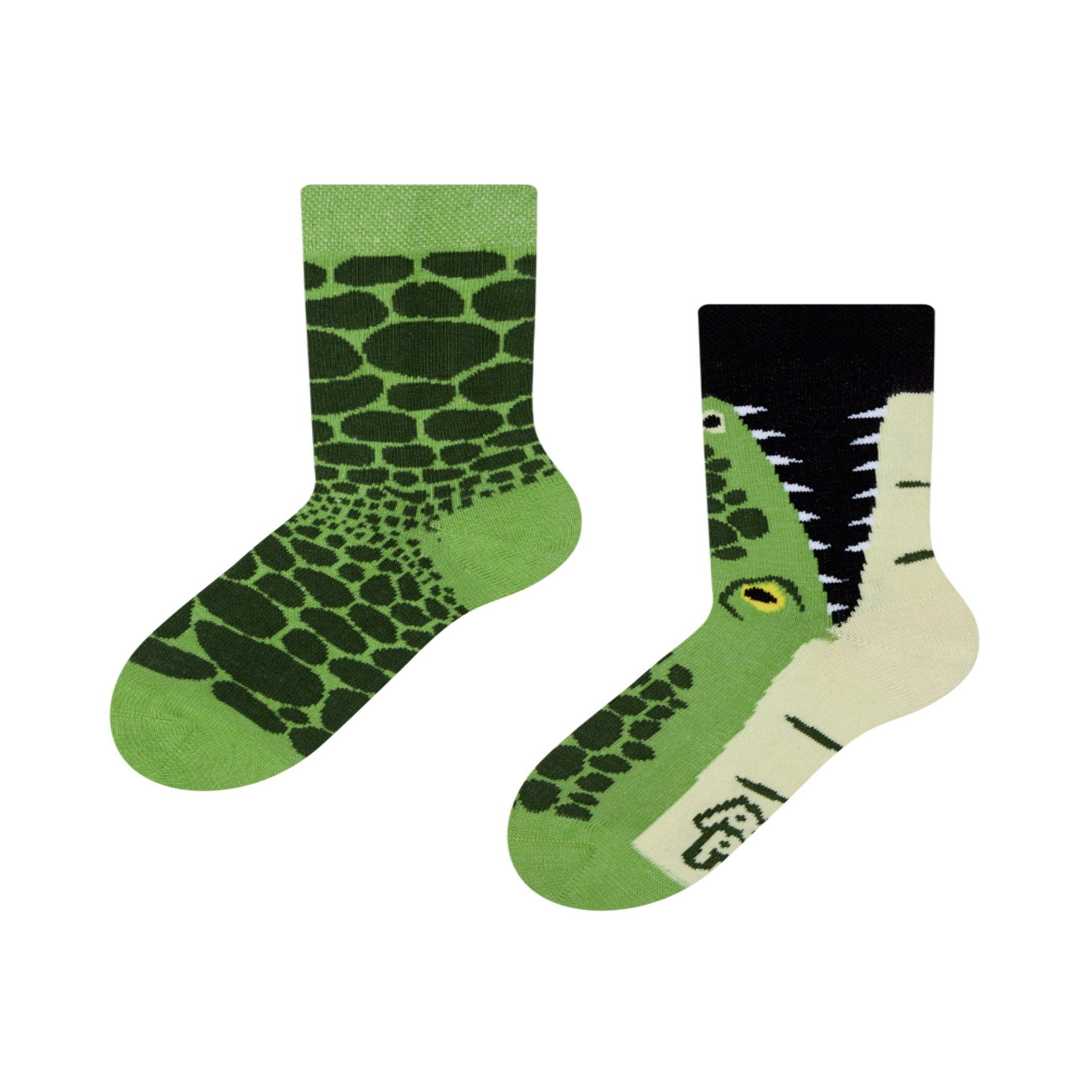 DEDOLES Chaussettes enfants crocodile. Coloris disponibles : Vert