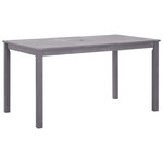 VIDAXL Table de jardin Delavage gris 140x80x74 cm Bois d'acacia massif