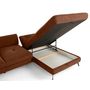 Voir la diapositive 3 : LISA DESIGN Ninon - canapé d'angle droit 4 places convertible avec coffre en tissu texturé