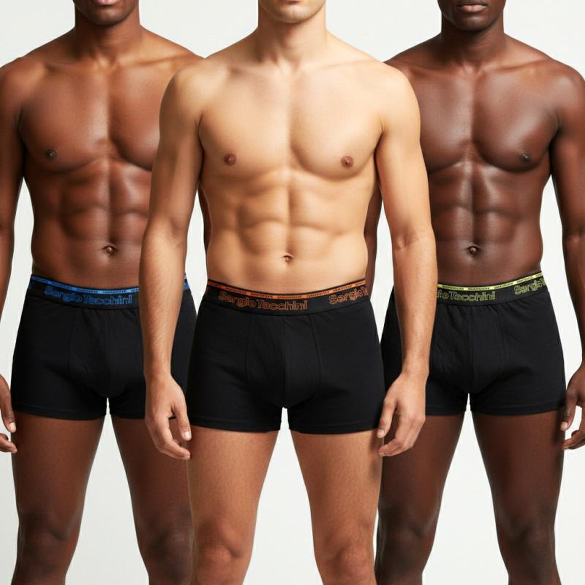 Voir la diapositive 4 : SERGIO TACCHINI Sergio Tacchini Pack de Boxers Homme Lot de 3