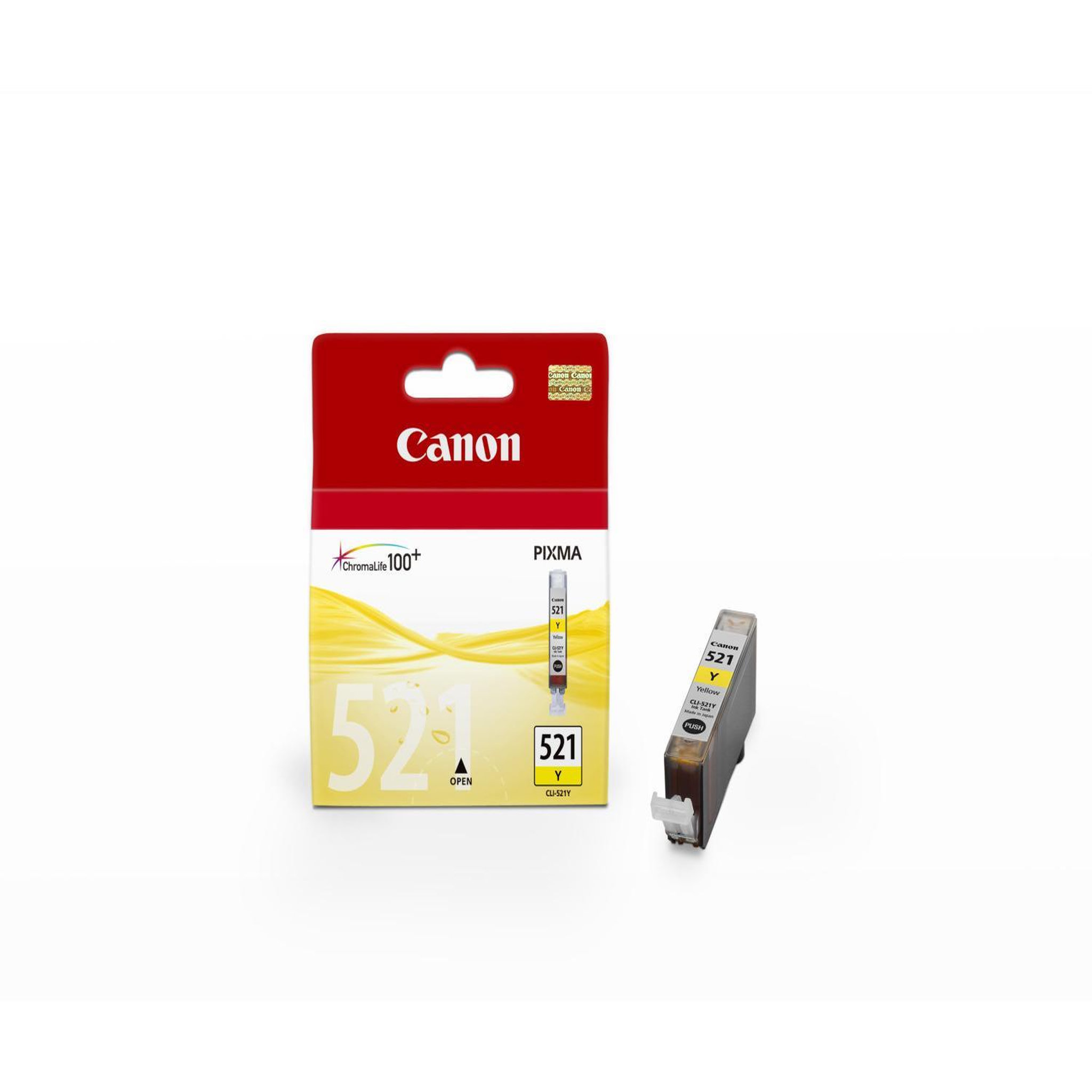 Voir la diapositive 2 : Canon Cartouche d'encre cli-521y jaune