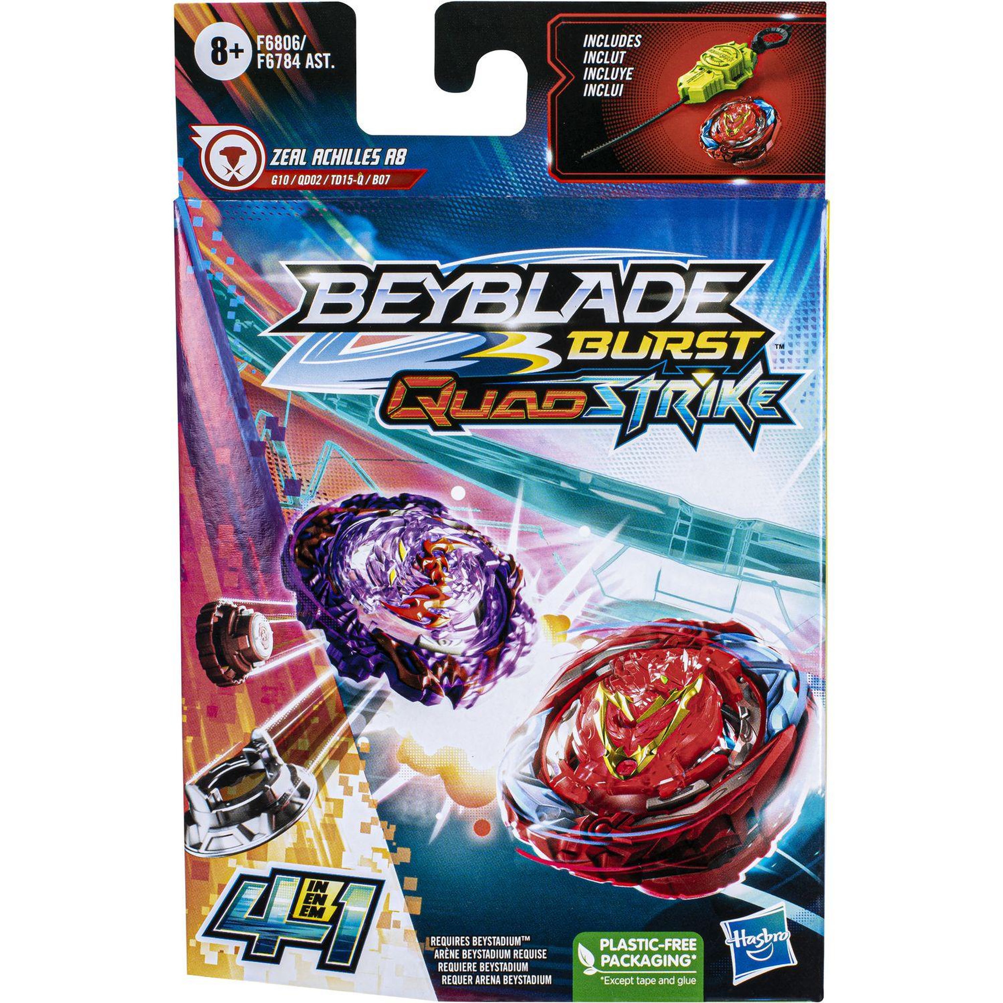 HASBRO Pack Single Burst Quadstrike Beyblade 