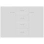 Voir la diapositive 4 : VIDAXL Buffet Blanc 88x30x65 cm Bois d'ingenierie