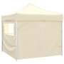 Voir la diapositive 3 : VIDAXL Tente pliable avec 4 parois Creme 3 x 3 m
