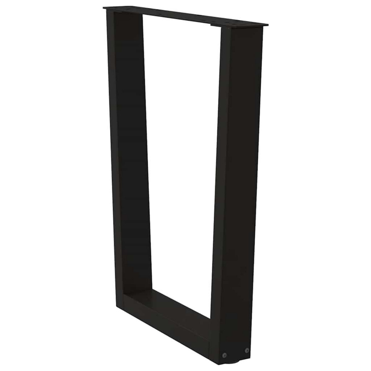 VIDAXL Pieds de table a manger forme de V 3 pcs noir 70x(72-73,3) cm