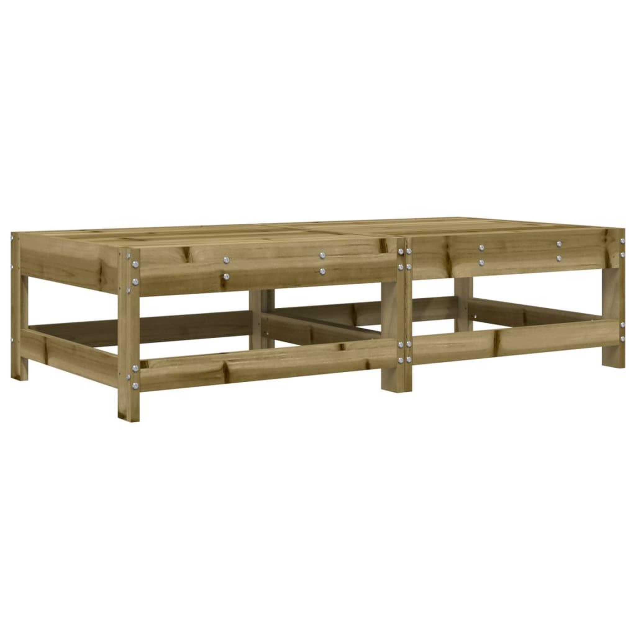 Voir la diapositive 3 : VIDAXL Repose-pieds de jardin et coussins lot de 2 bois pin impregne
