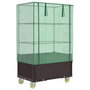 Voir la diapositive 2 : VIDAXL Jardiniere surelevee avec housse et roues aspect rotin